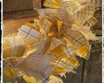 20 Count Yellow Homespun Garland