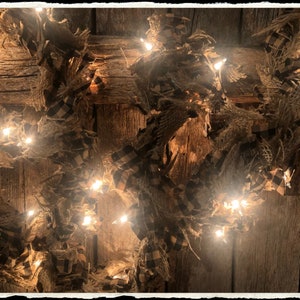 35 Light Count Homespun Garland