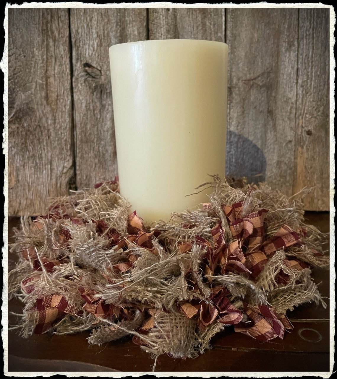 Small Wreath Style Candle Ring Etsy