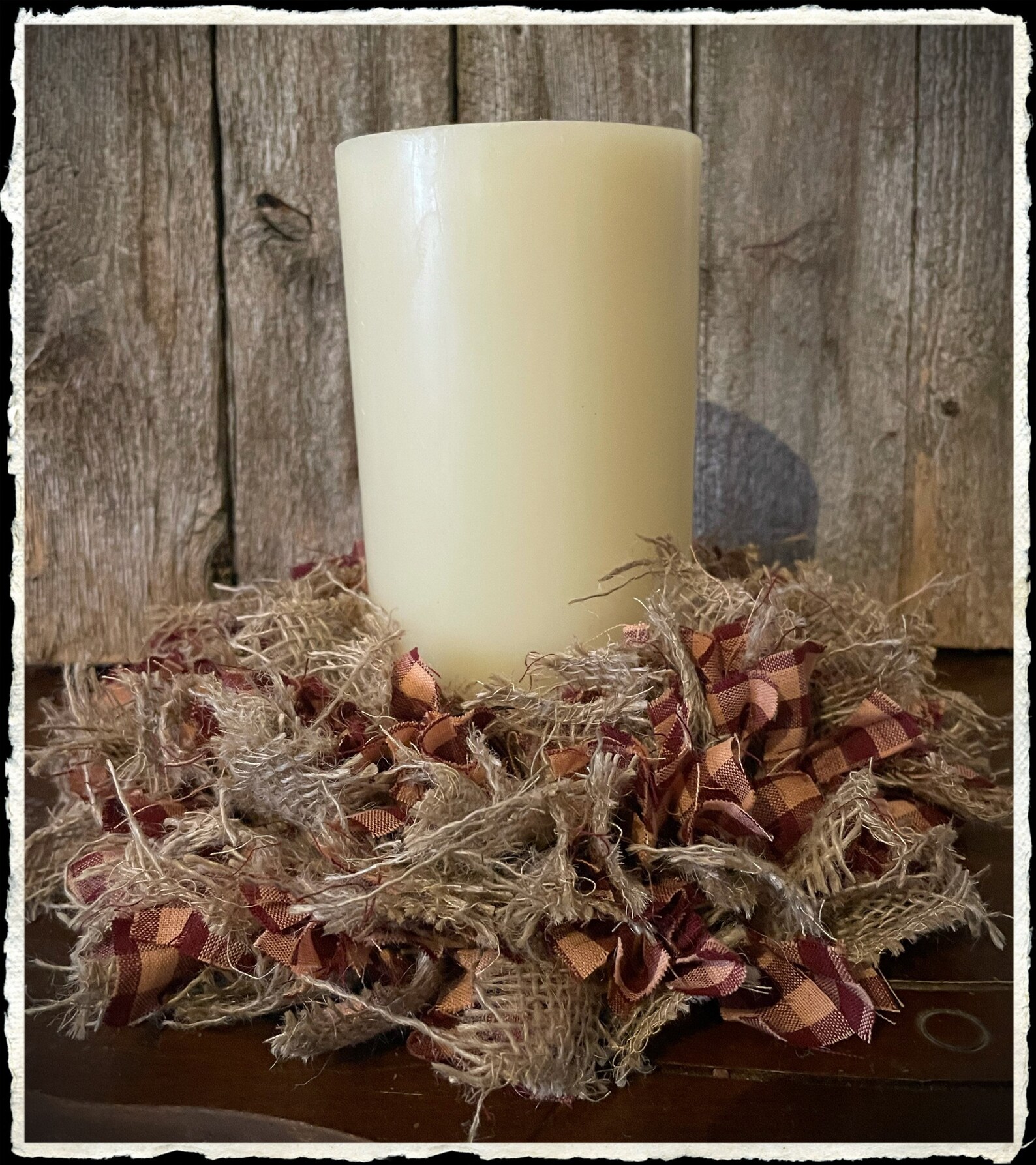 Small Wreath Style Candle Ring Etsy