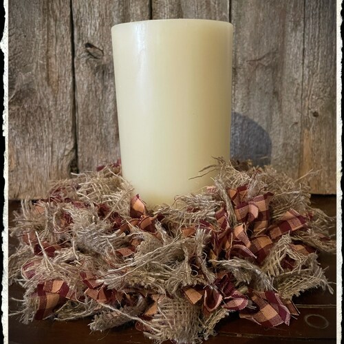 7 Faux Boxwood Candle Ring Small Wreath 3.25 Inner Etsy