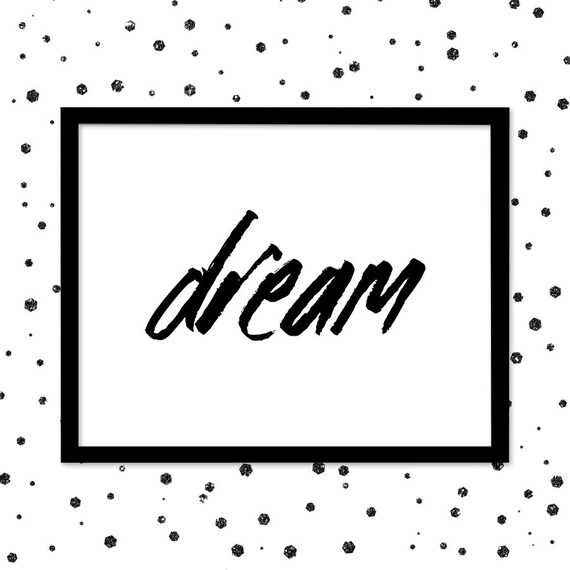 Cotizacion Para Imprimir Dream Modernos Arte De Pared Etsy