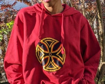 Flame, unisex Tibal Ethno hoodie