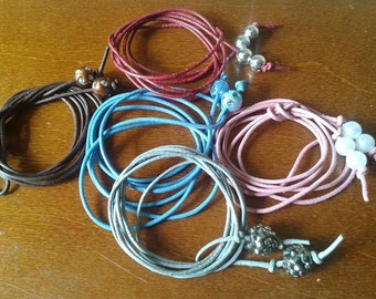 Leather ropes & Charms, Bracelets