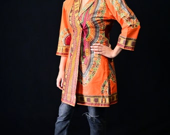 Women dress Ankara print Blazer, African print Jacket, coat. JANN