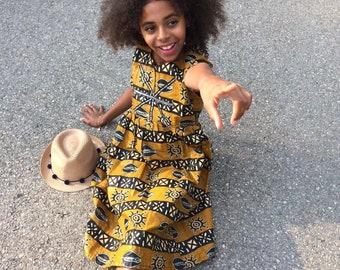 Amazing Bongolan girls dress. birthday dress, church dress, african party dress for kids, summer dress, gift ideas, urban wear, daily,