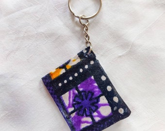 Upcycling african print keyholder/Africa keyring/ Africa Keychain/Keyring gifts, key chain