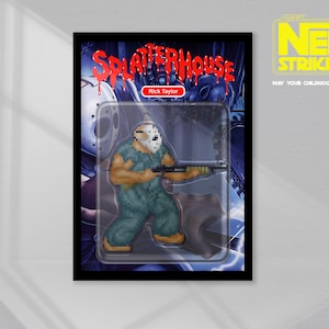 Splatterhouse Characters Prints | Retro Video Game Art | Action Figure-Inspired Design
