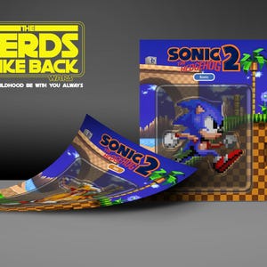 Sonic 2 Characters Prints | Retro Video Game Art | Action Figure-Inspired Design