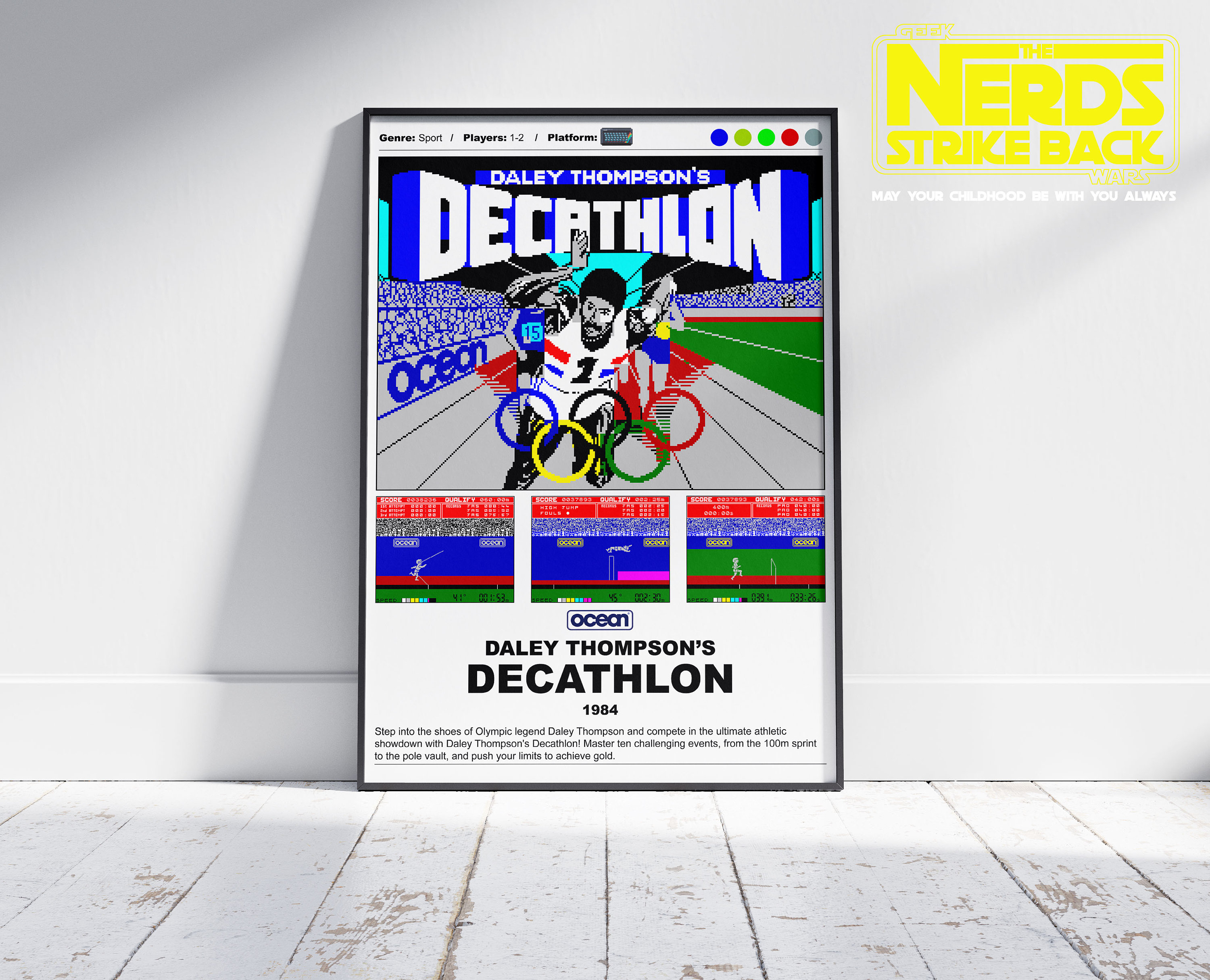 Daley Thompson's Decathlon (1984) ZX Spectrum Poster