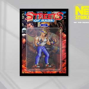 Streets Of Rage Characters Prints | Retro Video Game Art | Action Figure-Inspired Design