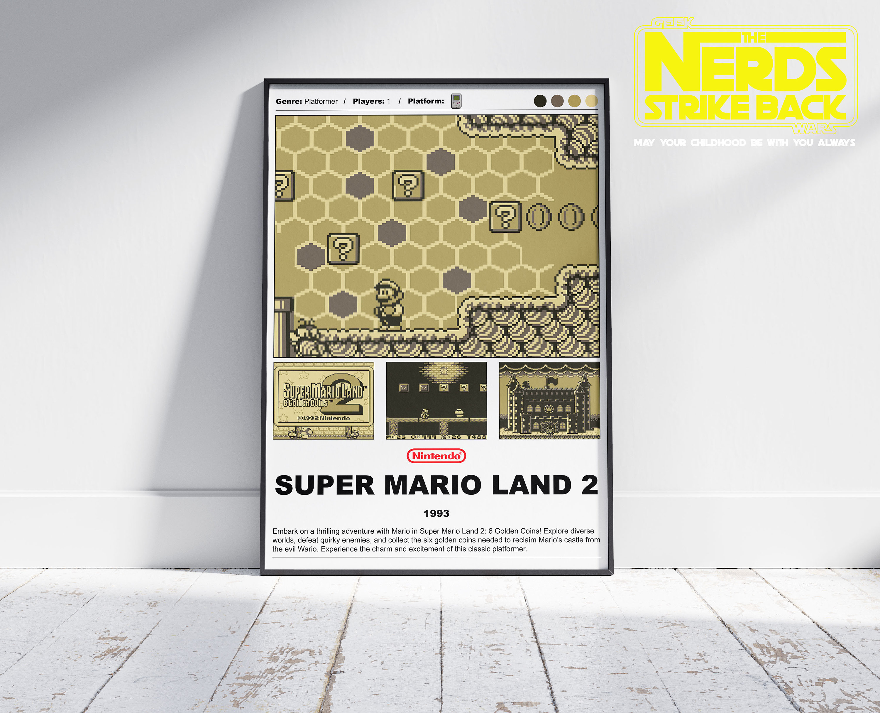 SML 2 (1993) Retro Video Game Poster - Classic Retro Game Art Print ...