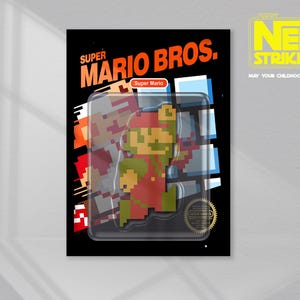 SMB Characters Prints | Retro Video Game Art | Action Figure-Inspired Design