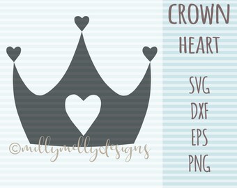 Free Free 133 Crown With Heart Svg SVG PNG EPS DXF File
