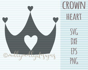 Free Free Crown With Heart Svg 349 SVG PNG EPS DXF File