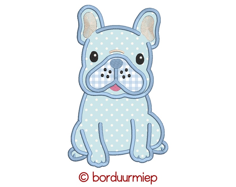 French bulldog applique machine embroidery design instant  etsy French bulldog applique machine embroidery design instant  etsy