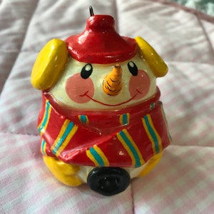 Super Cute Vintage Christmas Snowman Ornament