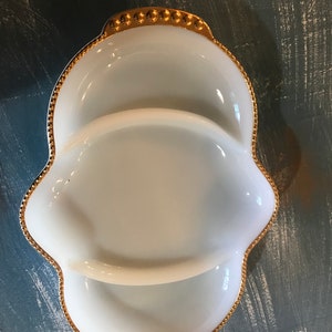 Anchor Hocking Milk Glass Serving Dish