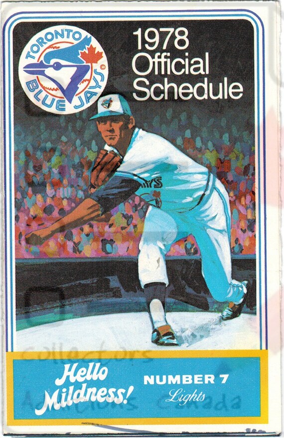Items similar to 1978 TORONTO BLUE JAYS Baseball Schedule on Etsy