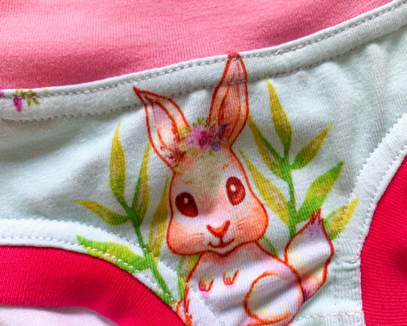 Girls Easter Bunny Undies / Panties, Size 2, Ready to Post Etsy