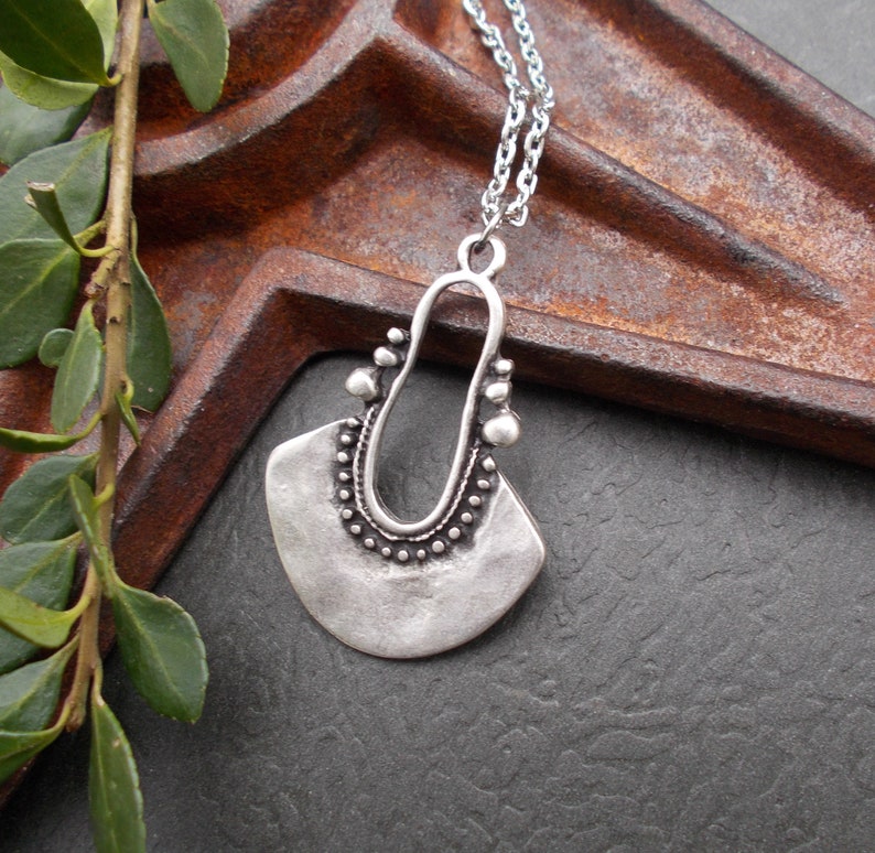 Large Silver Pendant Necklace Bold Ornate Silver Pendant on Etsy