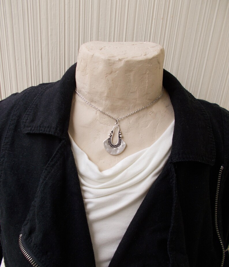 Large Silver Pendant Necklace Bold Ornate Silver Pendant on Etsy