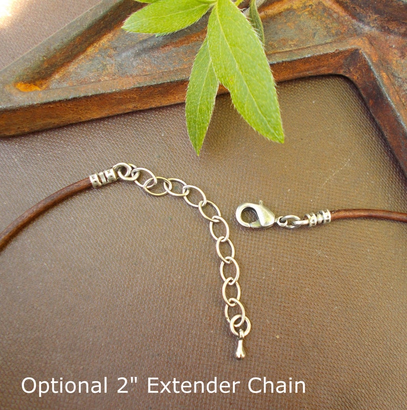 Custom Spiritual Swirl Necklace or Choker Gifts Small Silver Bronze or Copper Patina Charm Greek Pyramid Spiral Pendant on Leather Cord