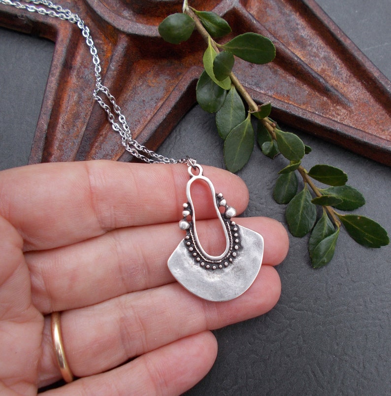 Large Silver Pendant Necklace Bold Ornate Silver Pendant on Etsy