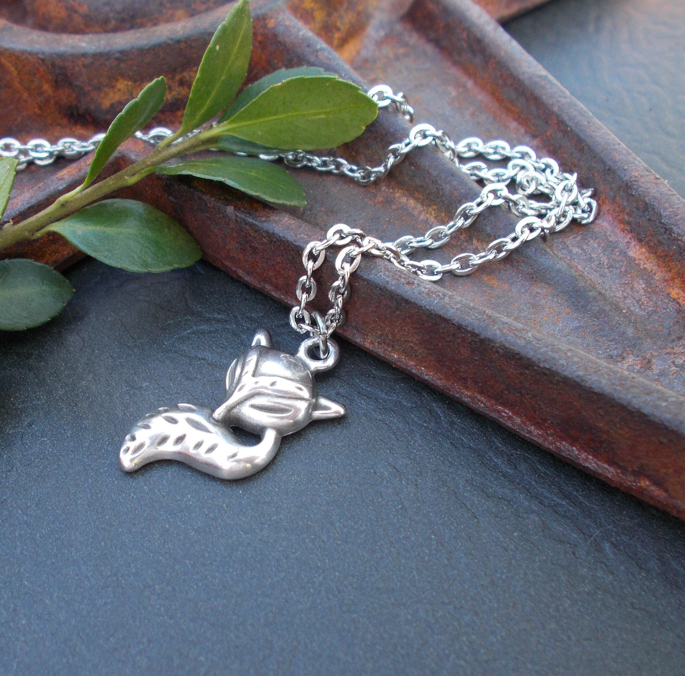 Silver Fox Necklace by Claire Naa