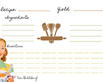 items similar to halloween recipe cards set of 12 retro recipe halloween recipe cards