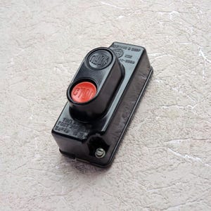 Industrial factory console #1 (Start-Stop buttons). Push Button Station