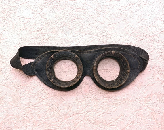 Antique industrial safety goggles (#1). Vintage r… - image 2