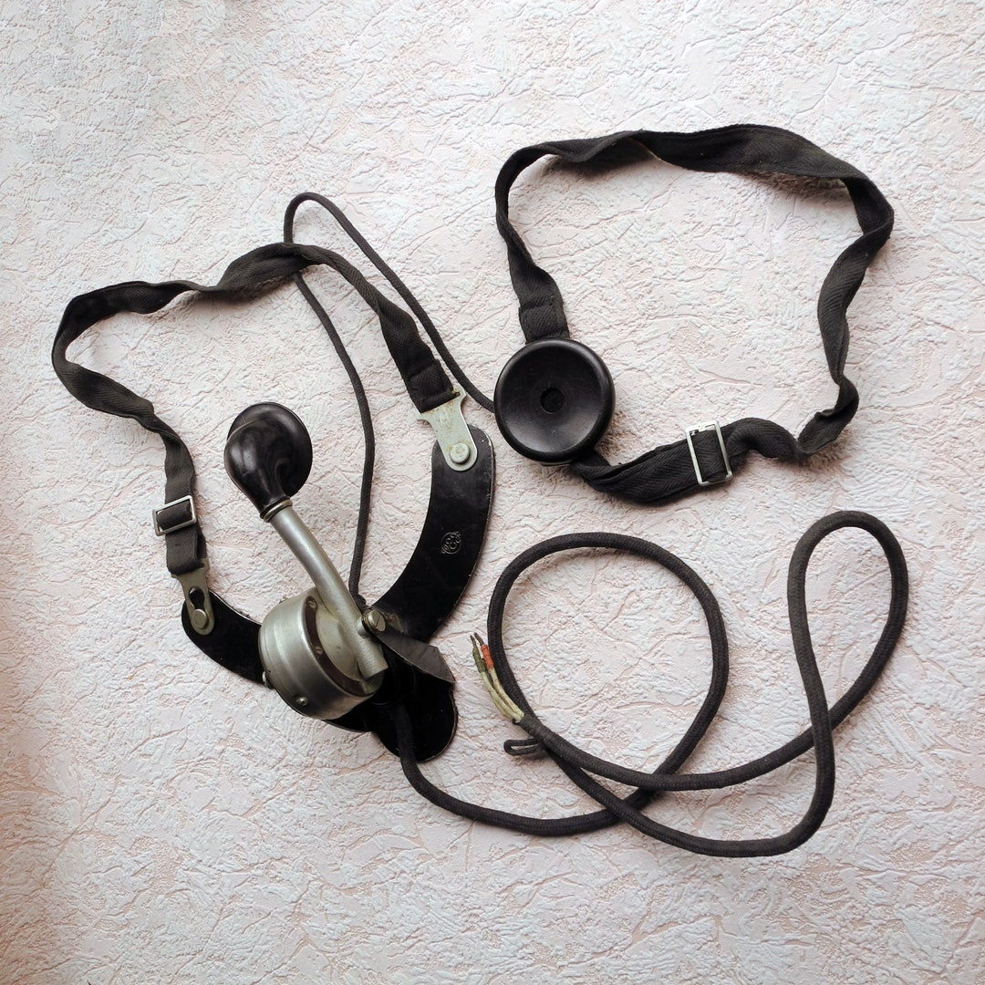 Antique Military Headset 2 With Microphone and Headphone - Etsy