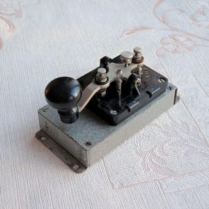 Military telegraph key (#2). Vintage Soviet Morse key