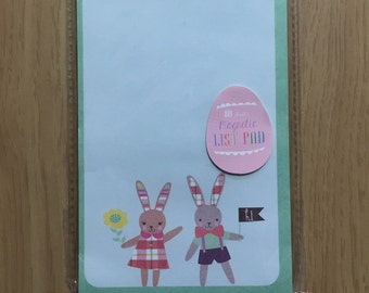 Spring List Pad Magnetic - Bunnies