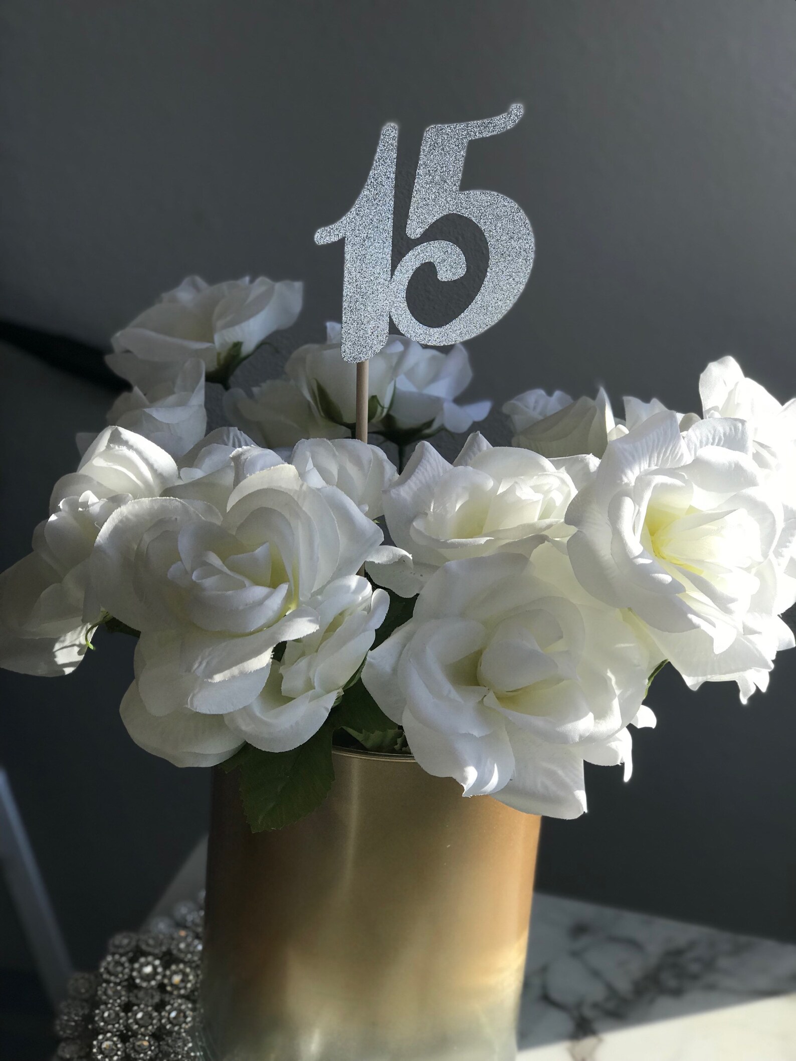 Quinceañera Number 15 Centerpiece Etsy