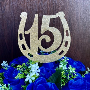 Quinceñera Horseshoe Centerpiece/Topper, Western Quinceñera, Charro Quinceñera, Cowgirl Quinceñera, Centerpiece, Cake Topper,