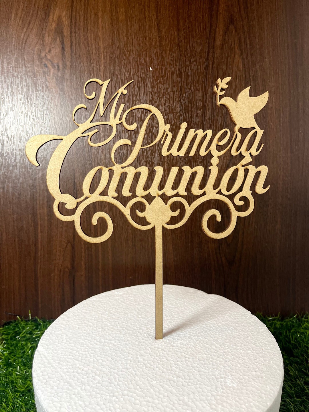 Mi Primera Comunión Wooden Cake Topper, Mi Primera Comunión Topper, Cake Topper Etsy