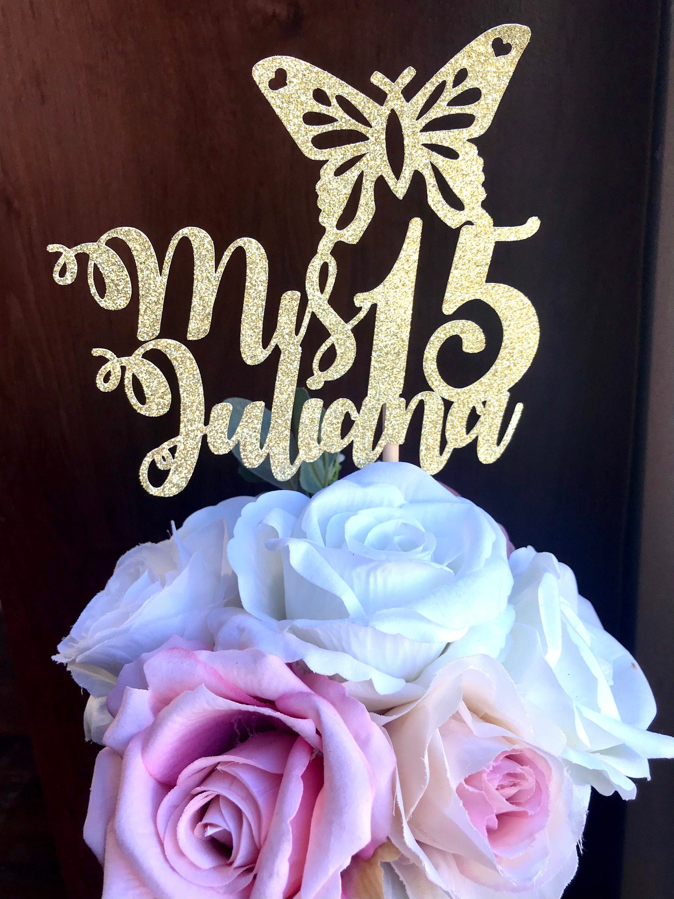 Table decoration for Quinceañeras or weddings  Quinceanera centerpieces, Quinceanera  decorations, Quince decorations