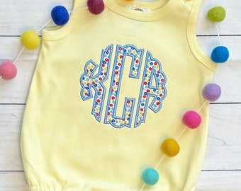 Custom baby girl bubble, Summer baby clothes, Custom monogram, Monogrammed baby gift, Custom baby gift, Monogrammed bubble, Baby girl outfit