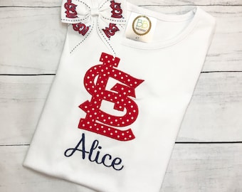 STL Cardinals shirt, onesie, variety of font options, Cardinals shirt