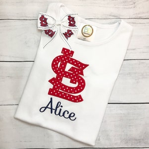 STL Cardinals shirt, onesie, variety of font options, Cardinals shirt