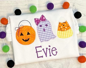 Embroidered Halloween Shirt | Pumpkin | Ghost | Candy Corn | Onesie
