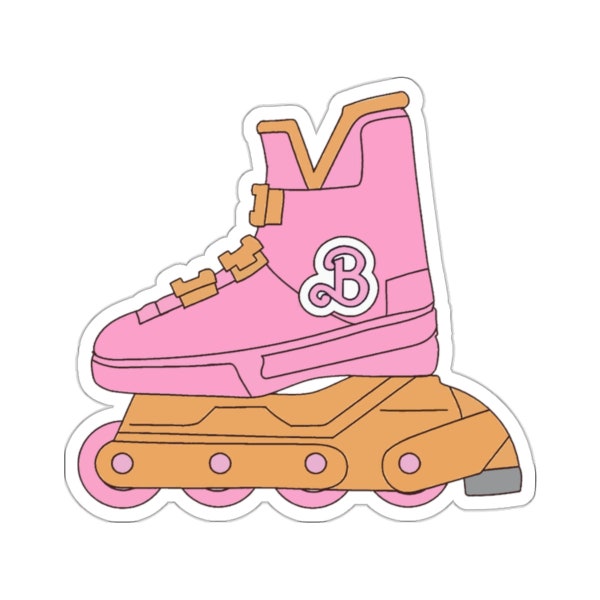 Barbi Pink Roller Skate Sticker