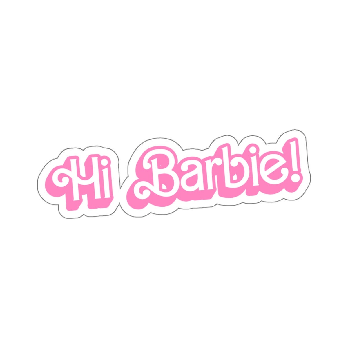 Barbie Logo Vinyl Decal Sticker - Great for Wine Glasses, Cups, Car, Bike