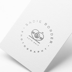 Photography Logo Design Template, Camera Heart Icon (Instant Download) image 1
