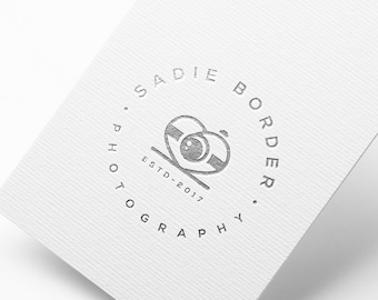 Photography Logo Design Template, Camera Heart Icon (Instant Download)