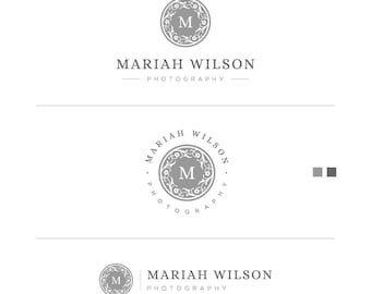 Vintage Flower Logo, Mini Branding Kit, Elegant Soap Logo