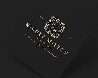 Premade Elegant Logo Design: Custom Boutique Branding Kit
