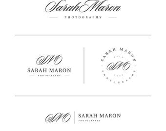 Premade Calligraphy Logo, Elegant Mini Branding Kit